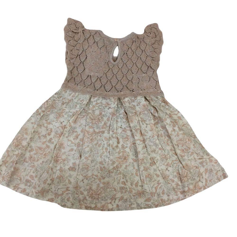 Vestido infantil verão linha Noruega rose/floral