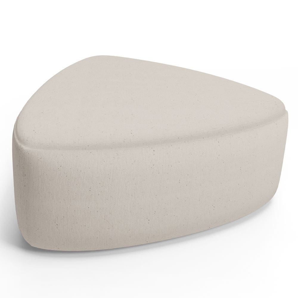 Puff Decorativo Orgânico Para Sala de Estar Living Trizza W01 Linho Cru - Lyam Decor