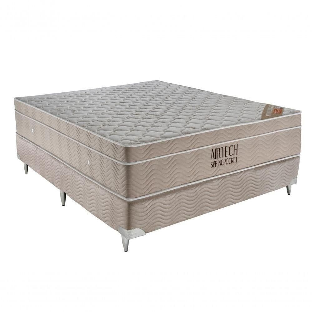 Cama Box E Colchão Airtech – Casal (138x188) - Ortobom