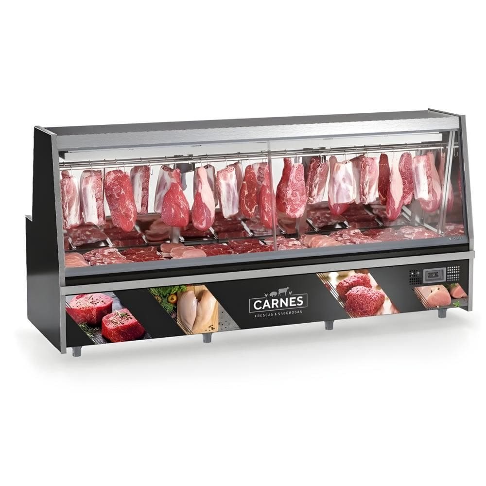 Balcao Frigorifico Turino Standard Inverter Gats-300bin Preto Tendal Duplo Sem Deposito Bivolt Gelopar