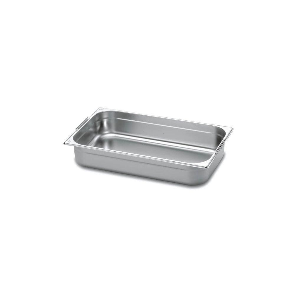 Cuba Gastronômica 2/1 Em Aço Inox Com Alças Móveis Profundidade 100 Mm - Aço 304