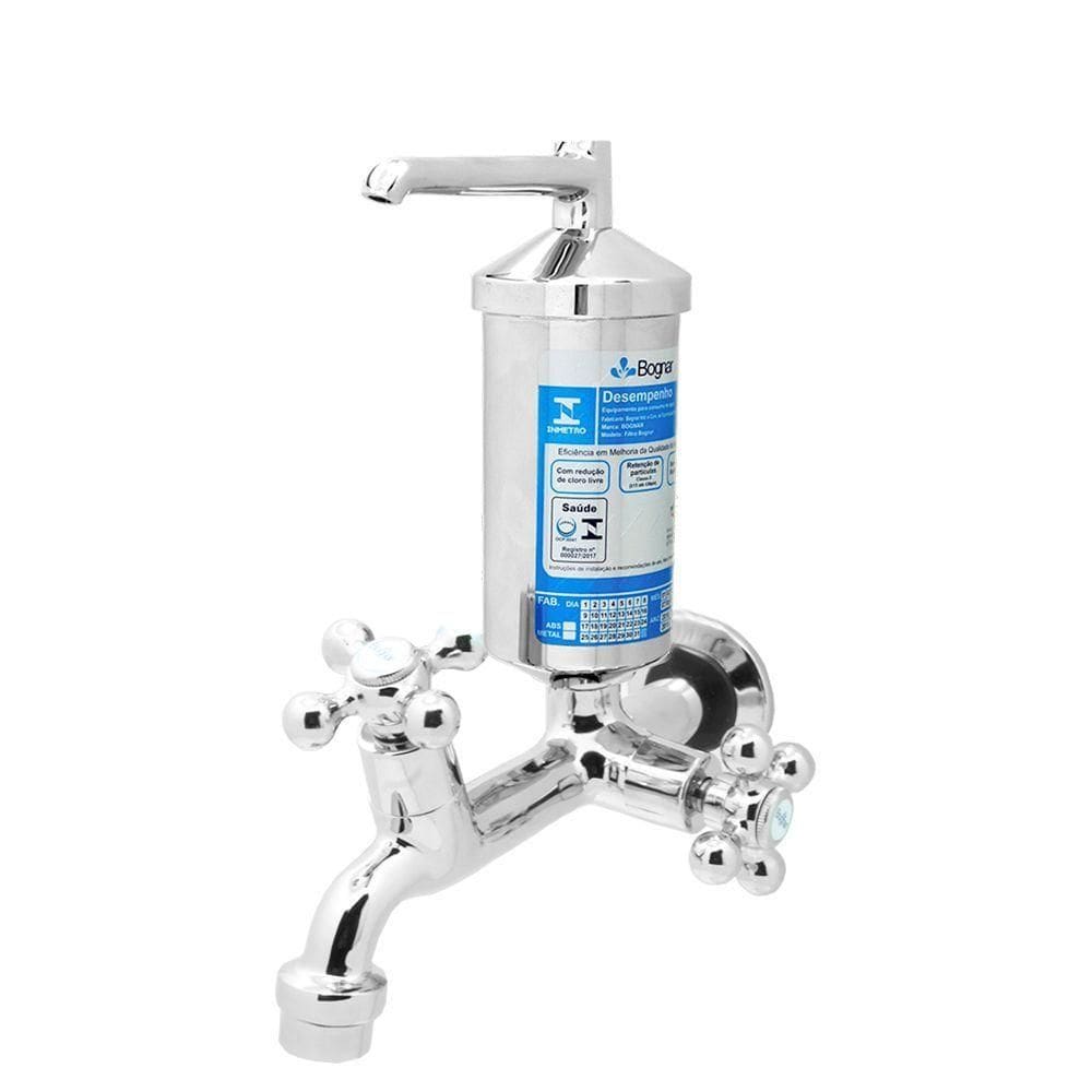 Torneira Filtro Fixa Com Copo Metal C33 Parede