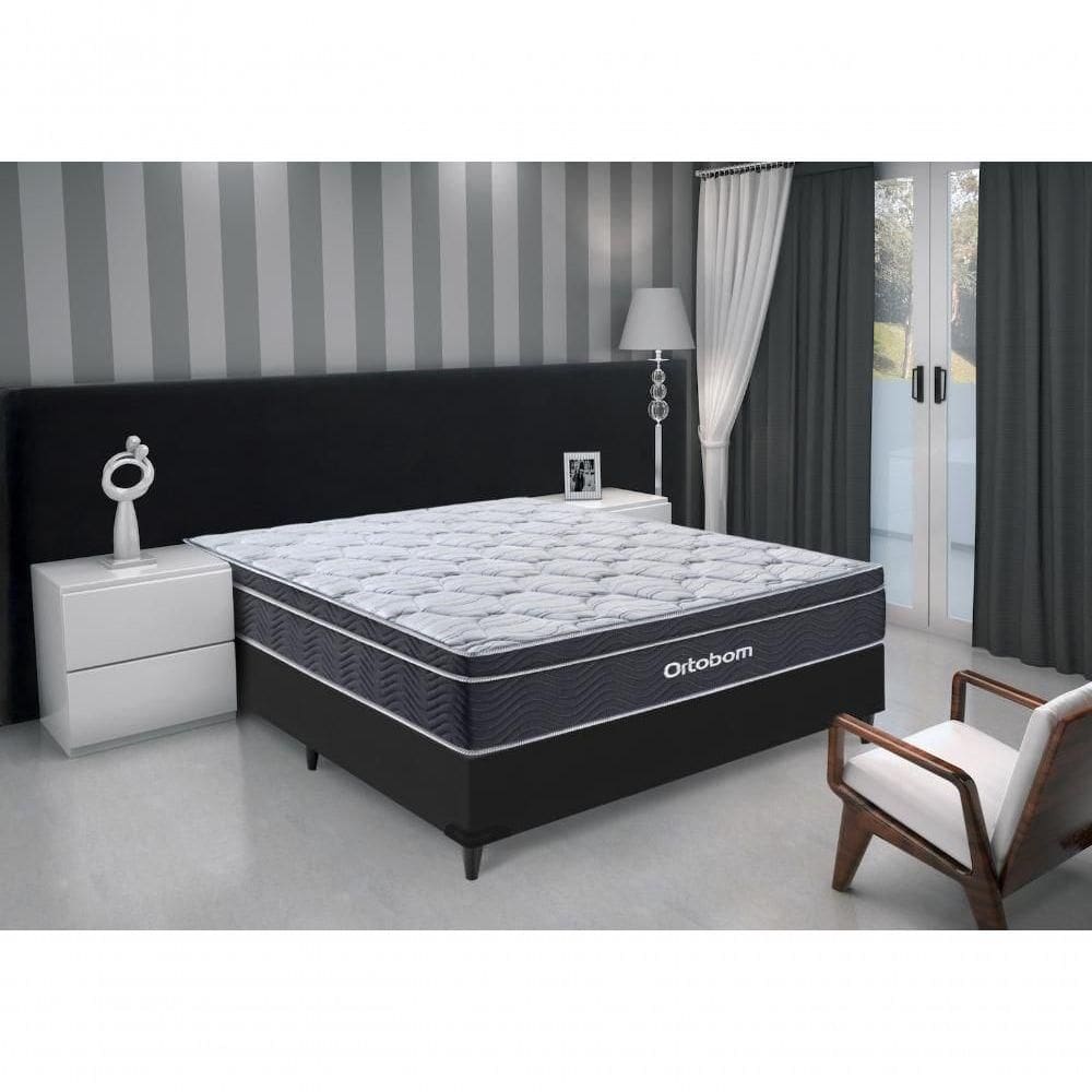 Cama Box E Colchão Elegant Molas Ensacadas – Casal(138x188) - Ortobom