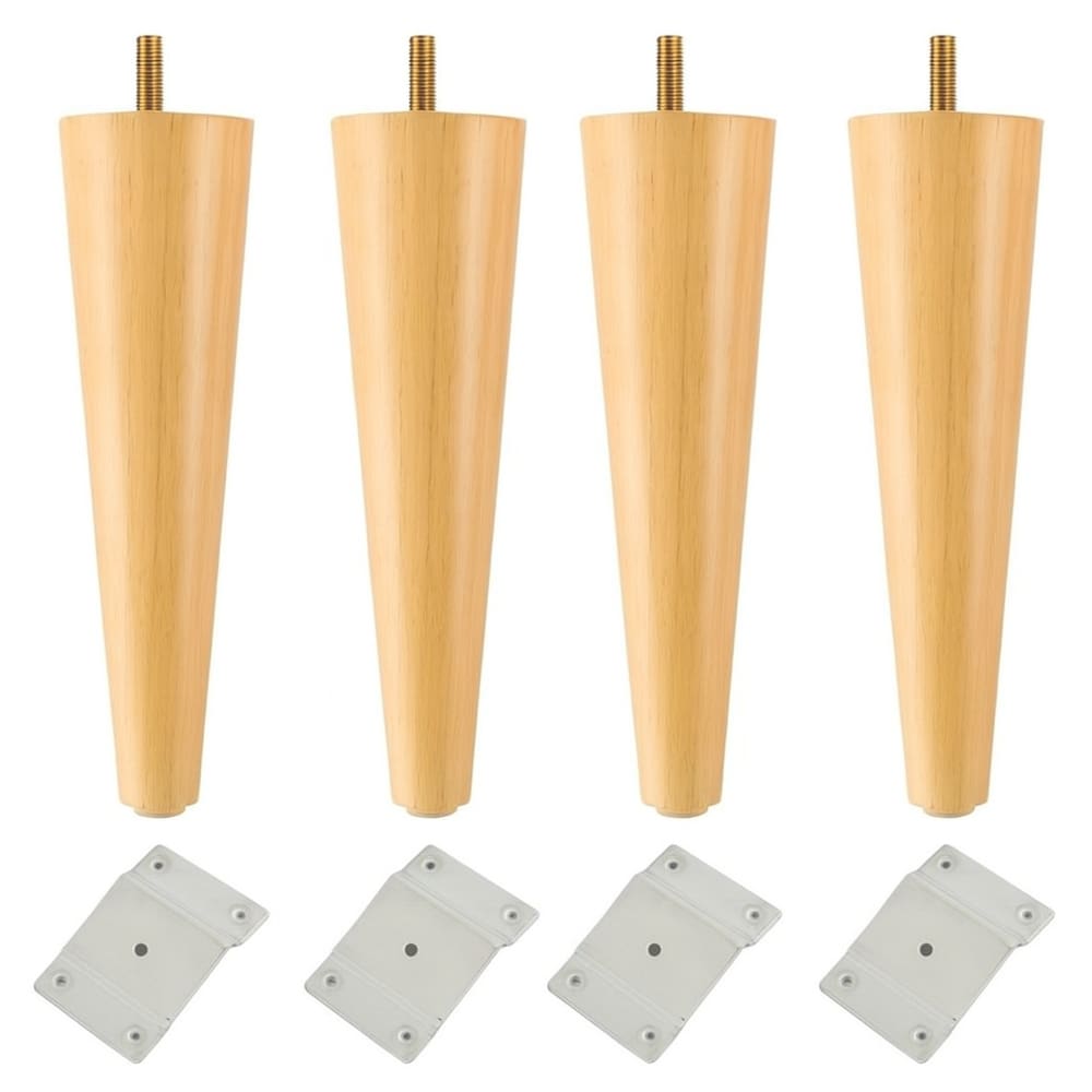 Kit Pé Palito 75 cm Para Móveis 4 Unidades E Suportes de Fixação