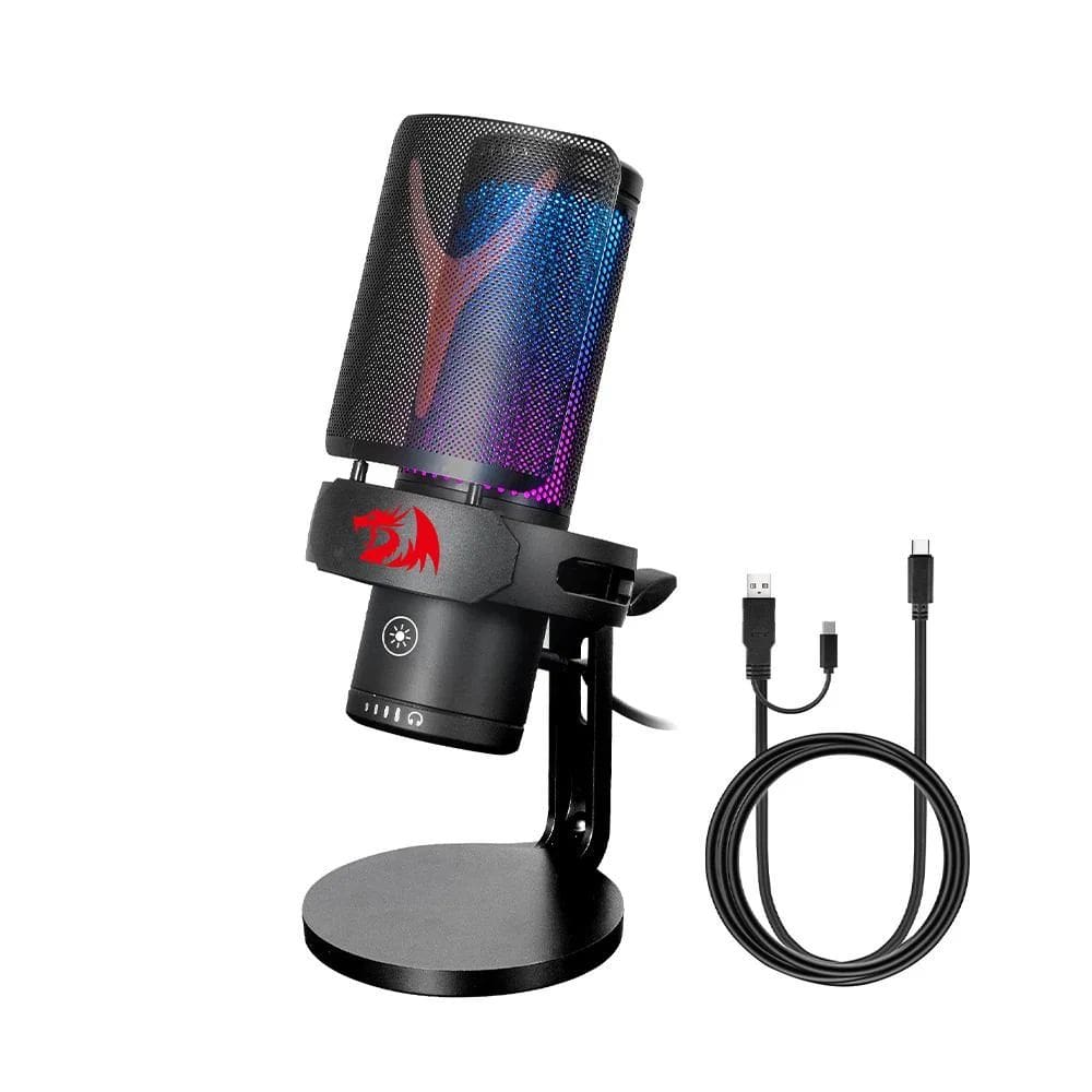 Microfone Condensador Redragon Fenris GM301 20000Hz RGB