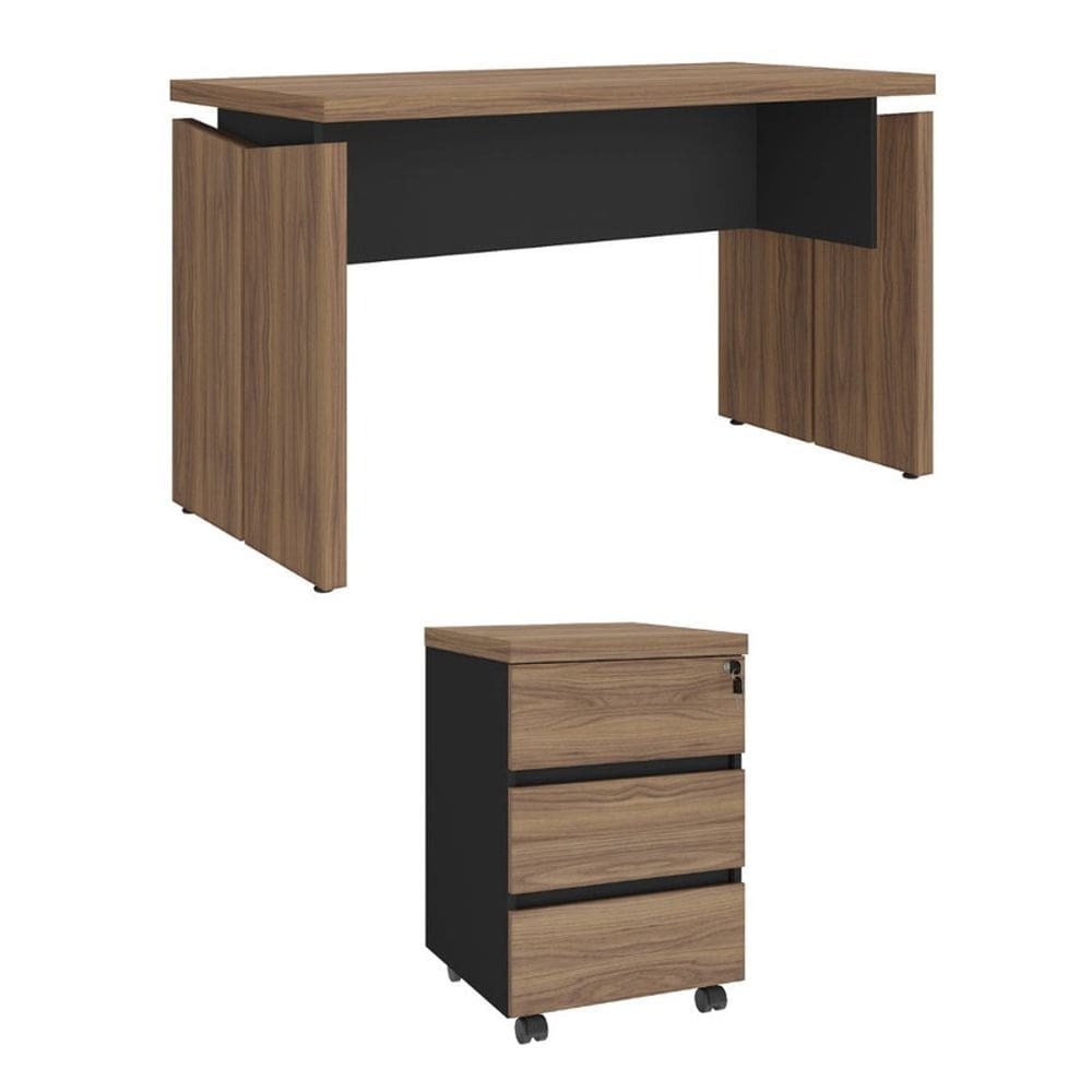 Conjunto Escritório: Mesa 6150 + Gaveteiro 6297