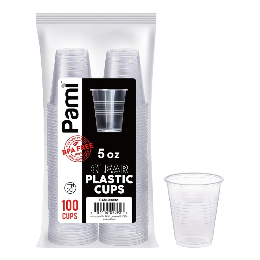 Copos de plástico PAMI 150mL transparentes [pacote com 100] - sem BPA