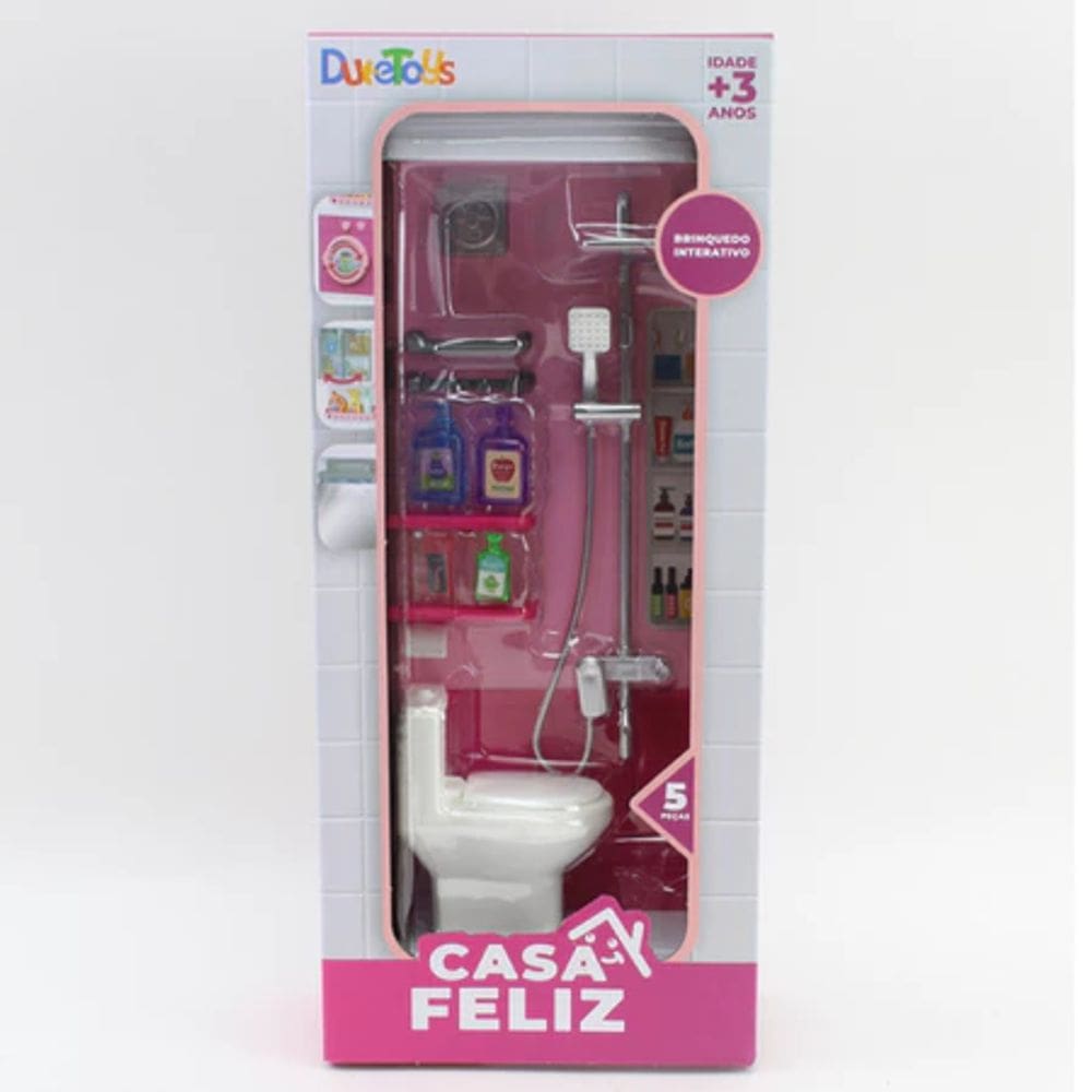 Casa Feliz Banheiro Brinquedo Casinha Menina Criança DTE0381