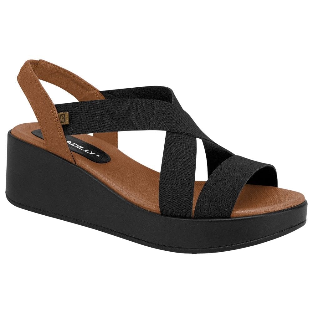 Sandália Anabela Médio Piccadilly 545064 Feminina - Preto