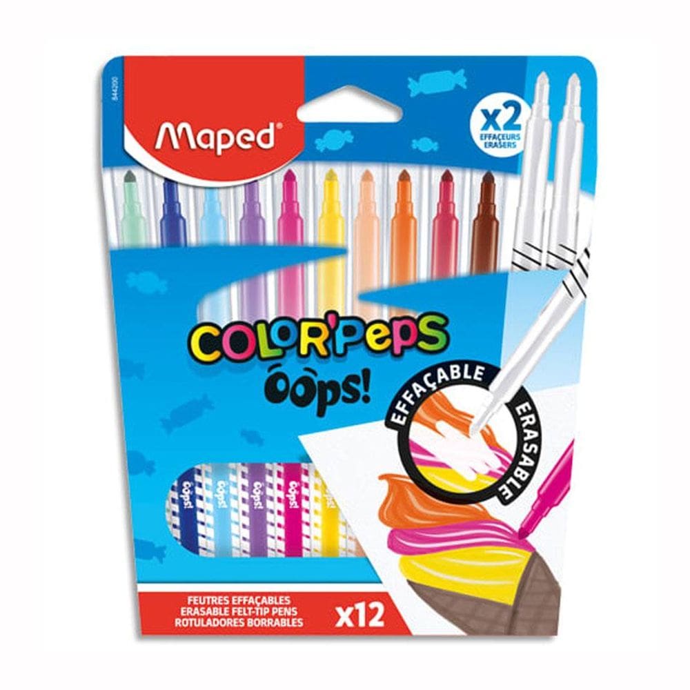 Caneta hidrográfica Color`Peps Oops com 12 cores - Maped