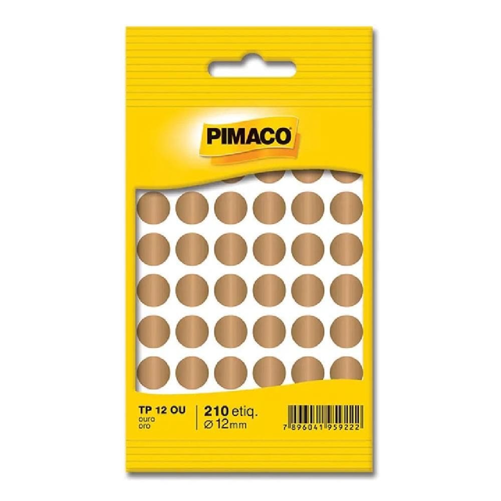 Etiqueta adesiva TP12 ouro Pimaco