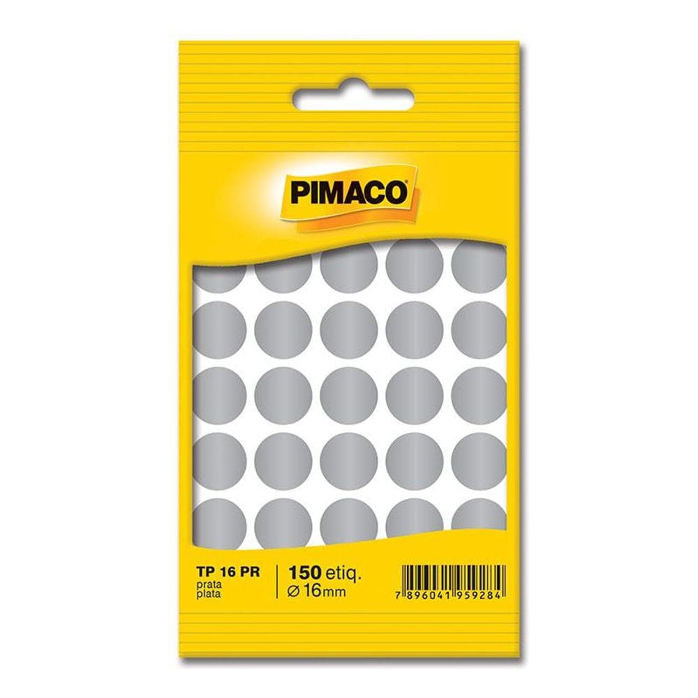 Etiqueta adesiva TP16 prata Pimaco