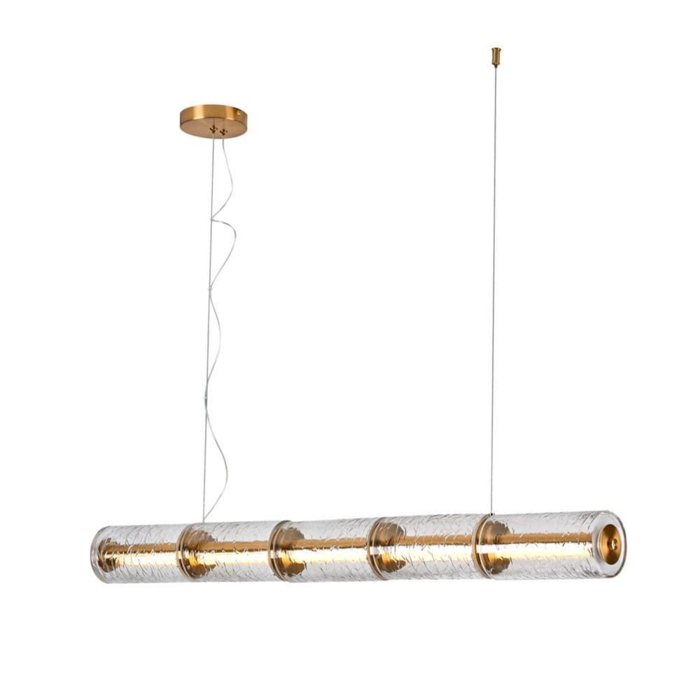 Pendente 1xled 20w Glacies Bella Iluminação Transparente/Dourado