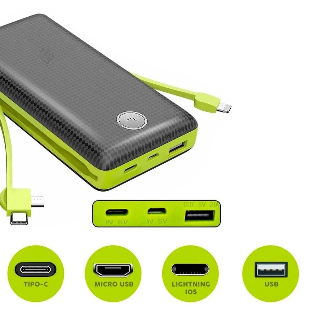 Power Bank 20000Mah Bateria Duradoura Celular Universal