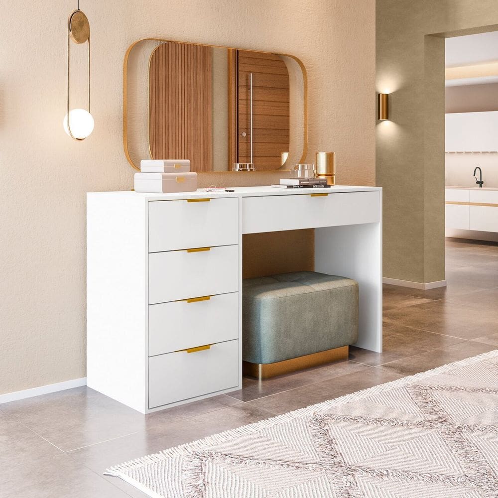 Aparador com 5 Gavetas e Porta Objetos Vita Yescasa Branco