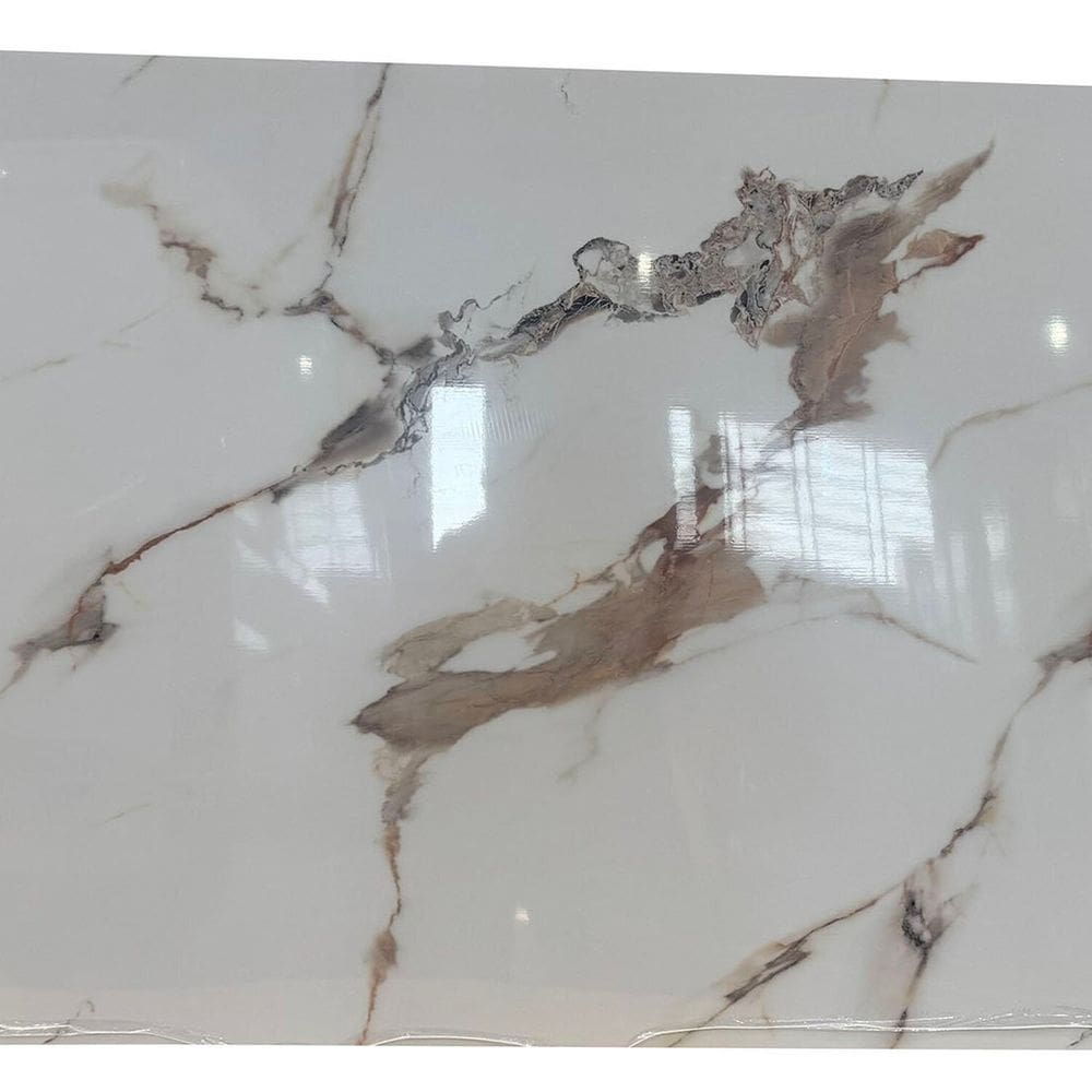 Revestimento Decorativo Premium Placa Marmorizada 244cm X 122cm 2,97m² de Cobertura Bianco Oro