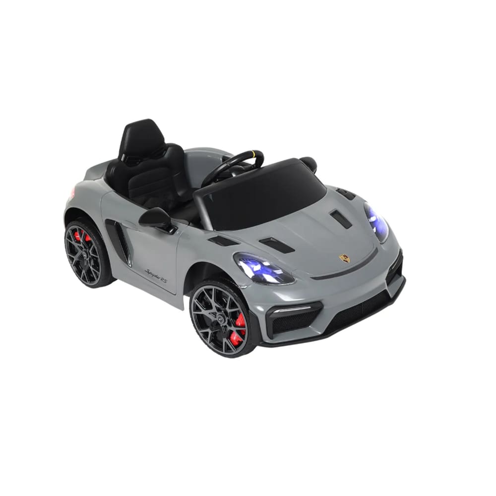 Carro Elétrico Infantil Porsche Spyder 718 RS 12V Cinza