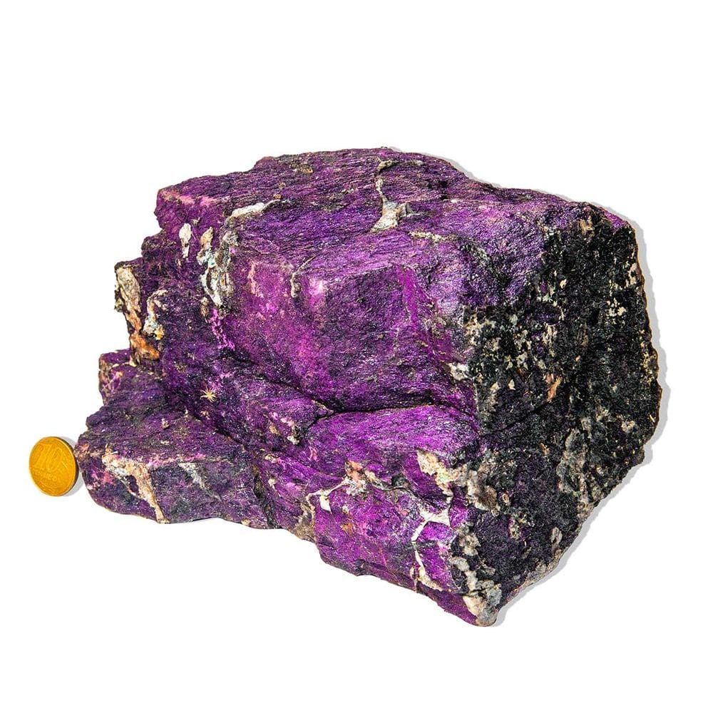 01 Purpurita Bruta Pedra Natural 17 a 21cm 3 a 4kg Tipo B