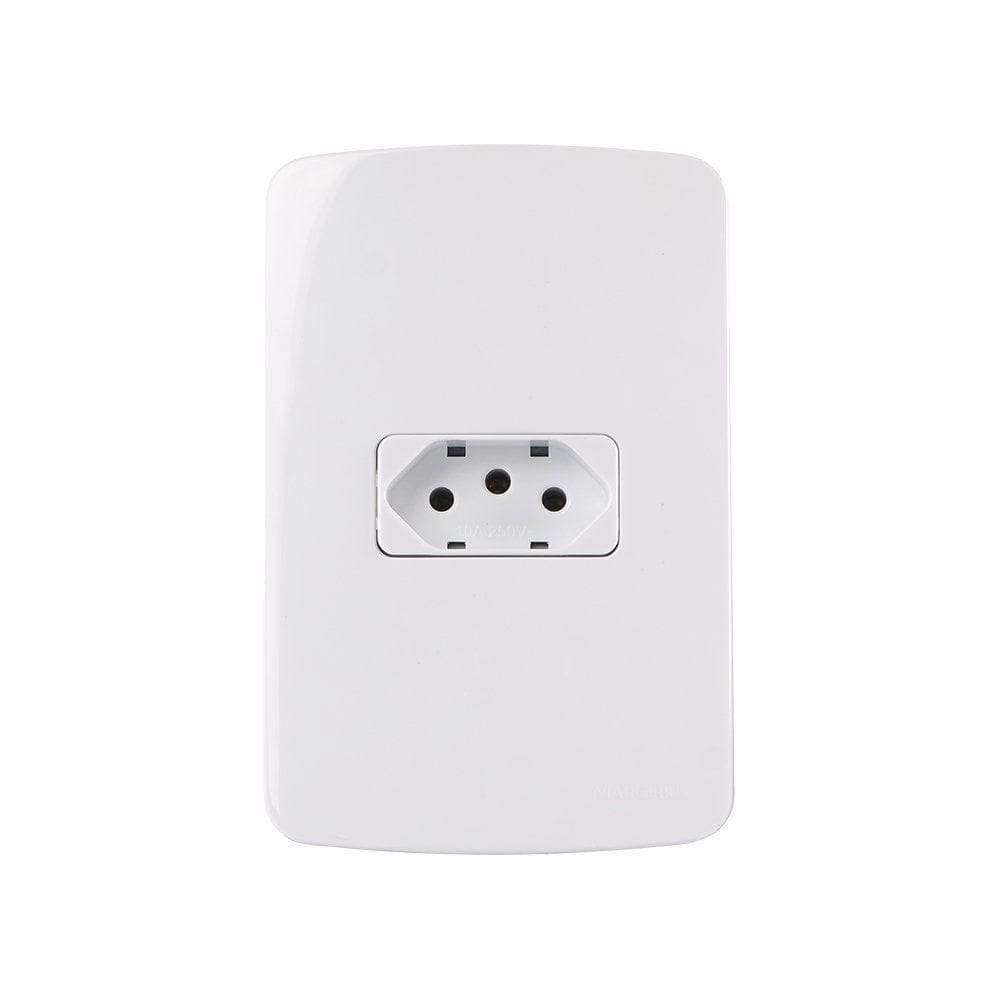 Tomada Margirius B3 2p+t 20a Com Placa 4x2 Branca