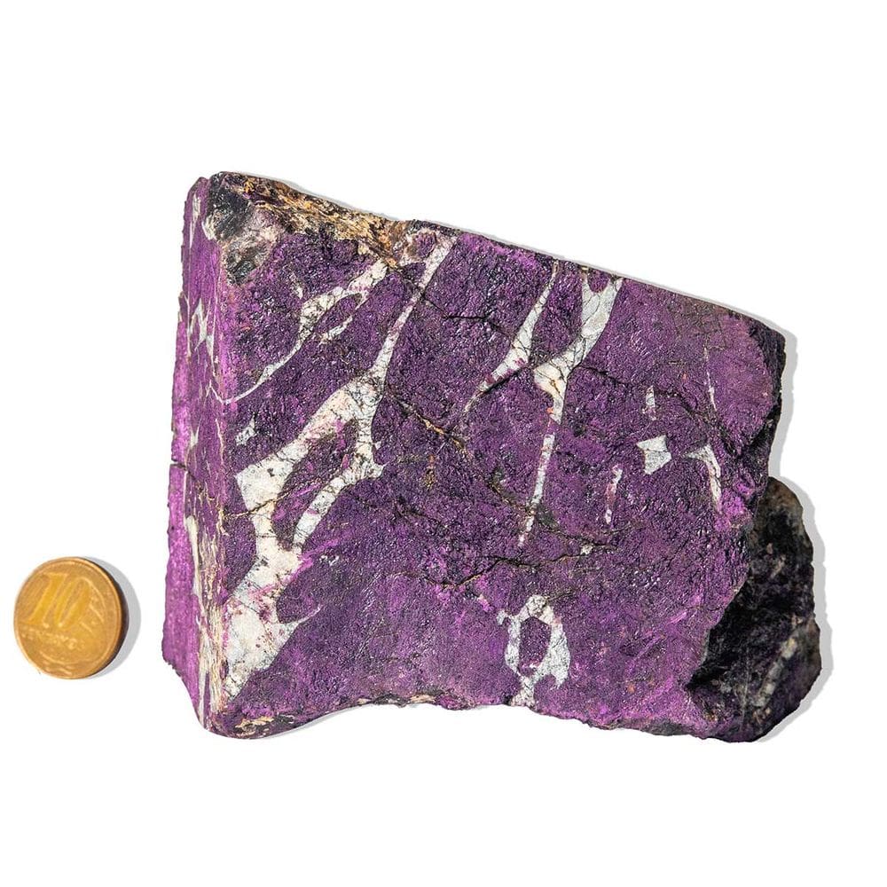 01 Purpurita Bruta Pedra Natural 11 a 16cm 900 a 1100g Tipo C