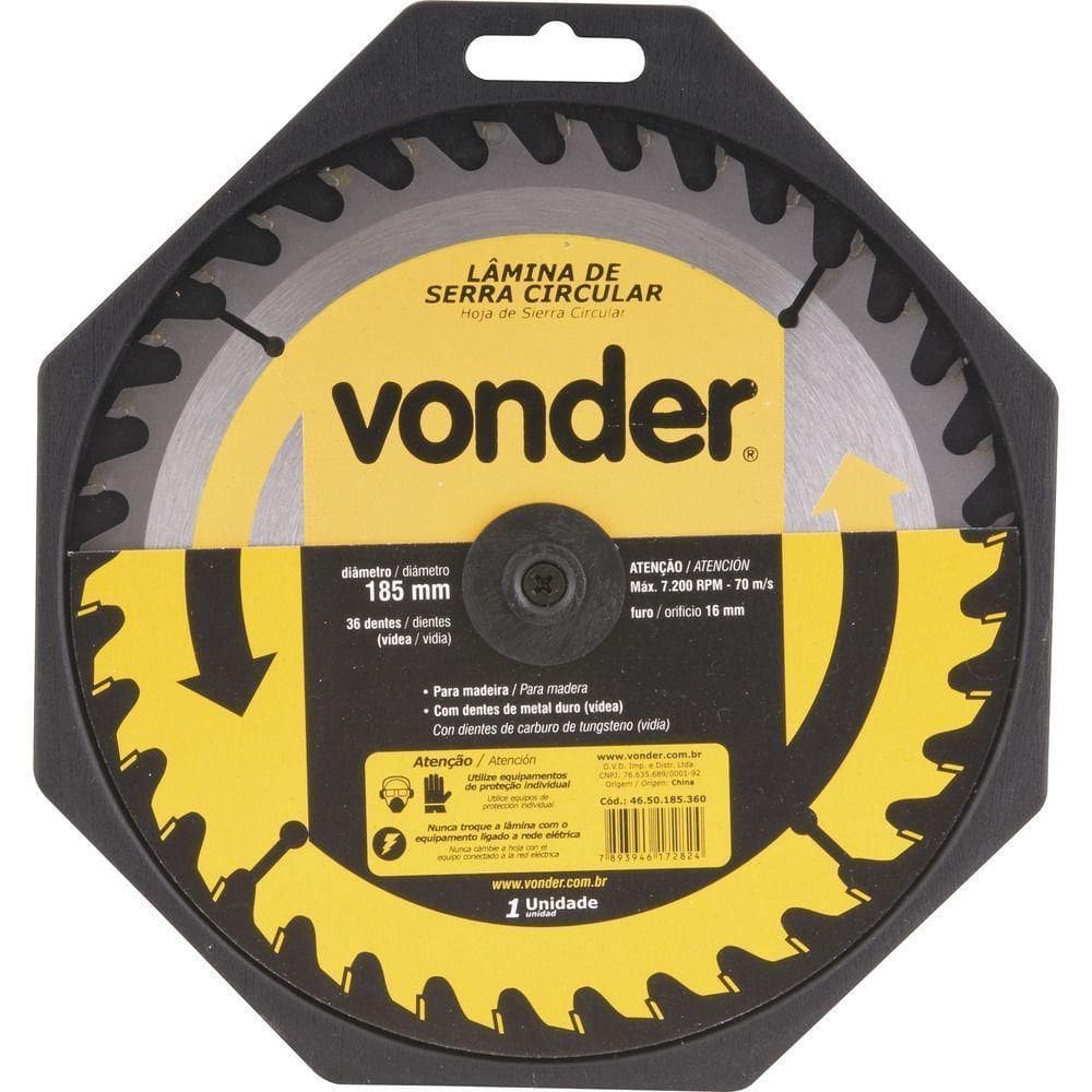Lamina Serra Circular Vídea 350x30x3,8mm 36 Dentes 3800 Rpm