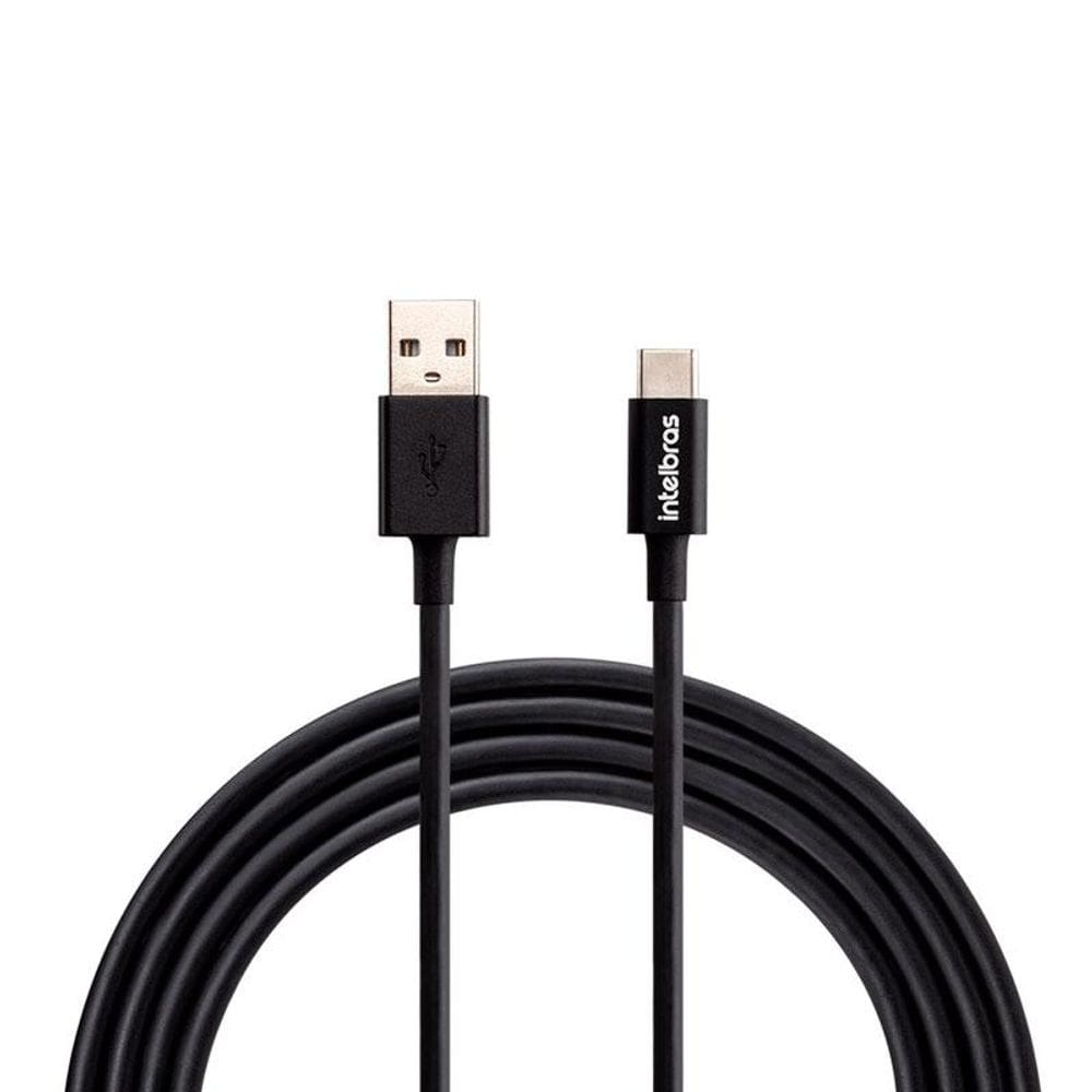 Cabo USB para USB-C Nylon Preto 1,2m EUAC12PP - Intelbras