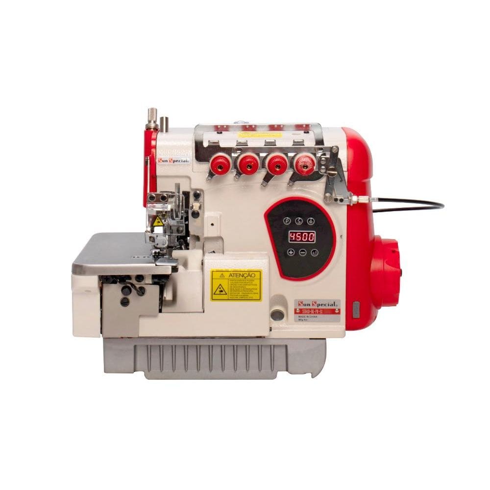 Máquina Costura Industrial Ponto Cadeia Direct Drive 4 fios BK SS94D-BK-PR-SU 110V - Sun Special