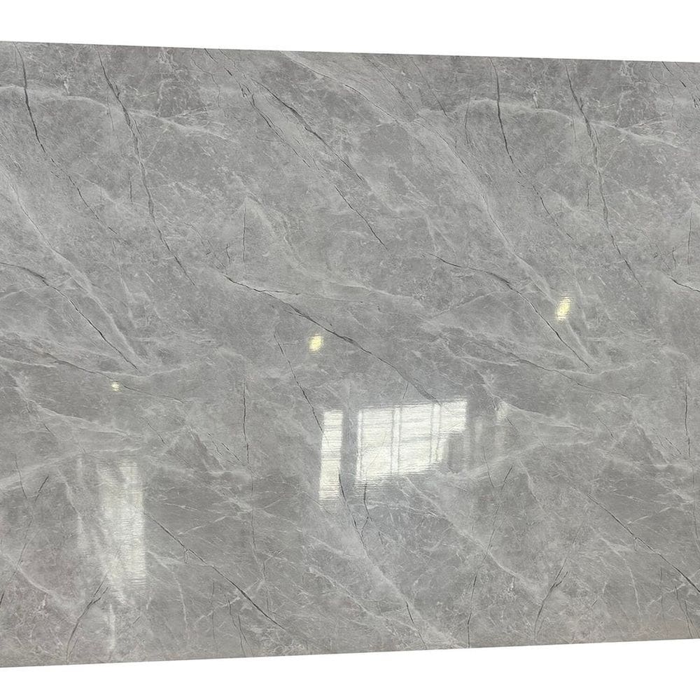 Revestimento Decorativo Premium Placa Marmorizada 244cm X 122cm 2,97m² de Cobertura Marmo Gris