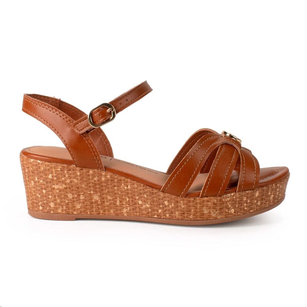 Sandália Dakota Anabela Caramelo