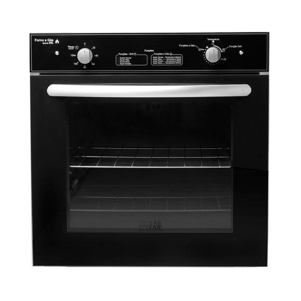 Forno de Embutir à Gás GLP Stelar de 85 Litros Preto 220V