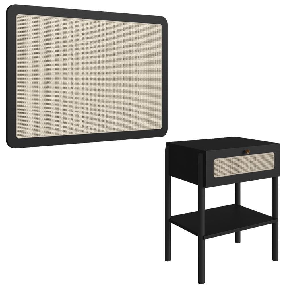 Cabeceira Solteiro e Mesa Cabeceira Palinha 27975 Artesano