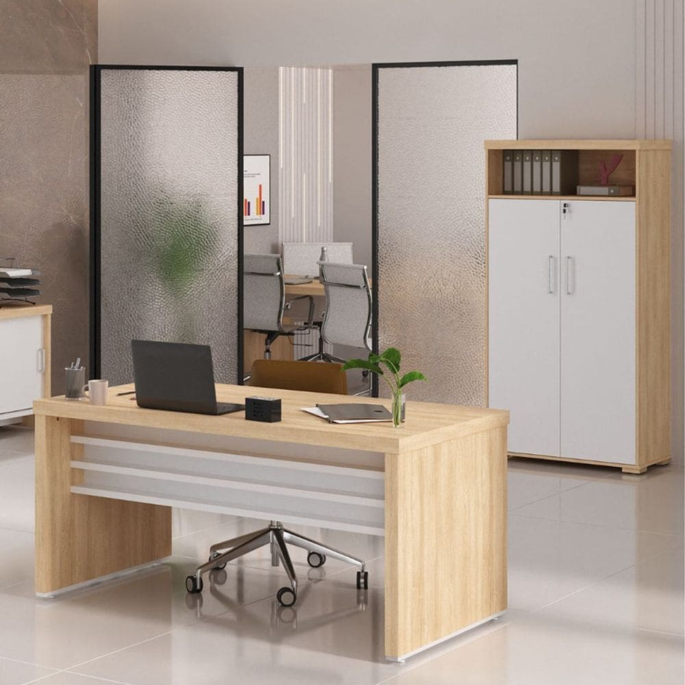 Conjunto Escritório: Mesa 6198 + Armário 6207