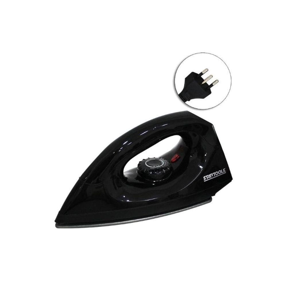 Ferro De Passar à Seco Soft Preto Base Cerâmica 1000w 220V
