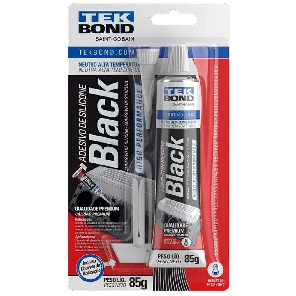 Silicone para Alta Temperatura Vedação Preto 85G TEKBOND