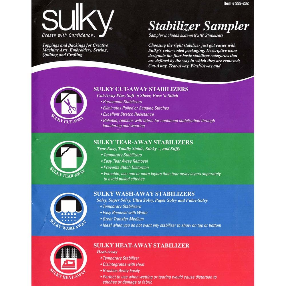 Pacote de amostras estabilizadoras Sulky Of America Assorted