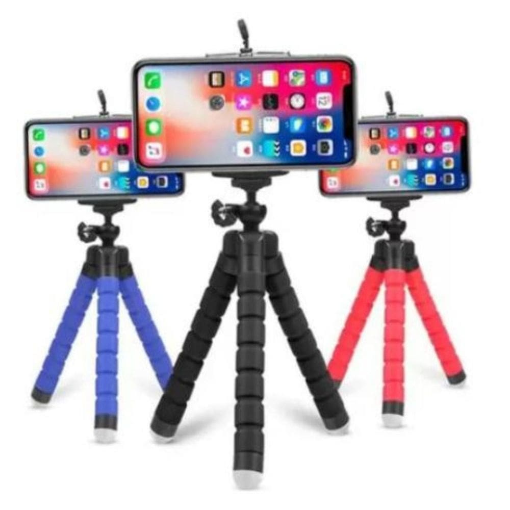 Mini Tripé Flexível Universal Suporte Celular 25cm Portátil