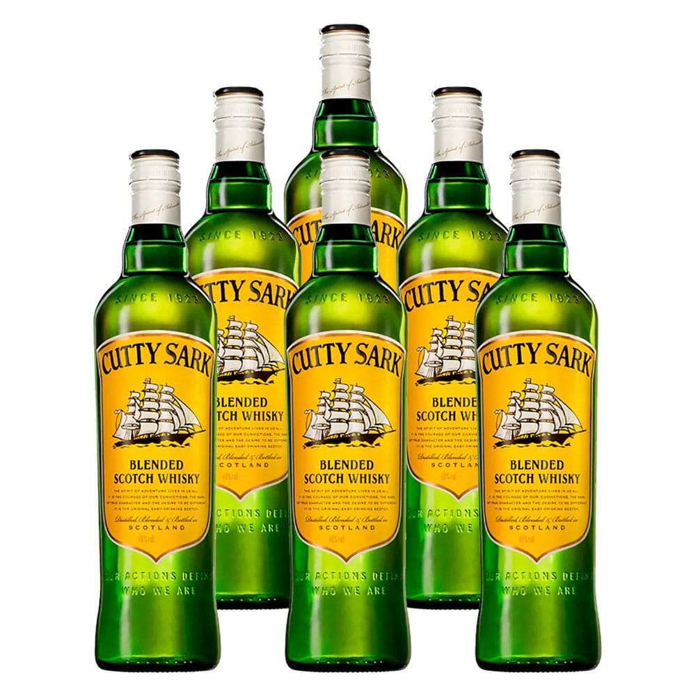 Whisky Escocês Cutty Sark Blended Scotch 700ml 6 Unidades