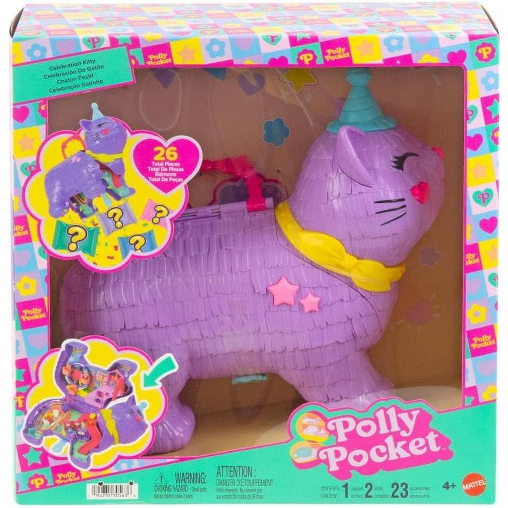 Polly Micro Conj. Festa De Pinhata Gatinho Mattel