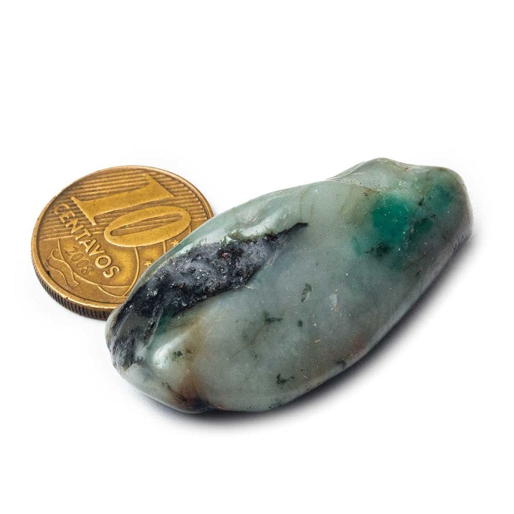 Colecione 01 Esmeralda Rolado Pedra Natural M 20 a 35mm Classe C