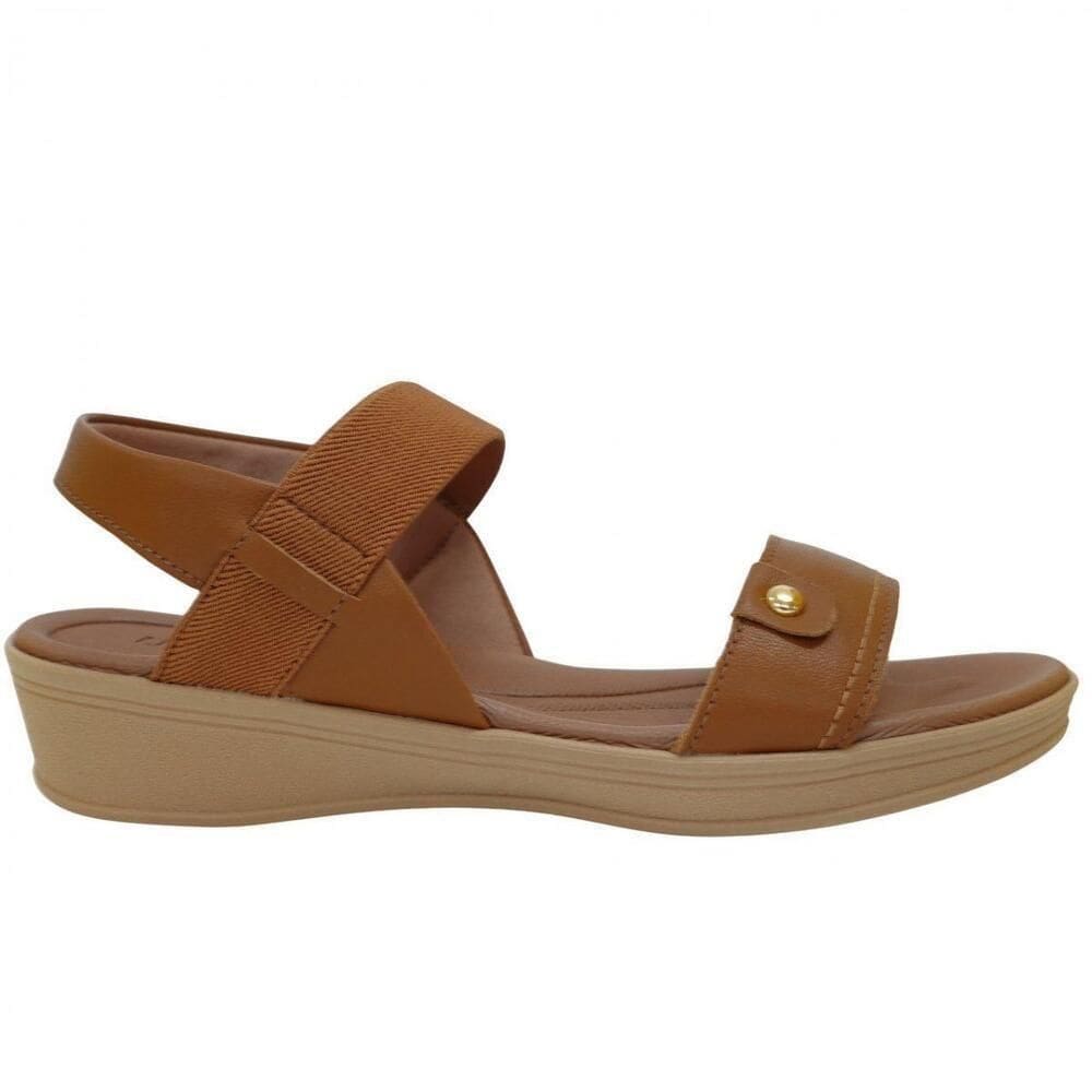 Sandàlia Anabela Feminina Couro Usaflex Ud04004
