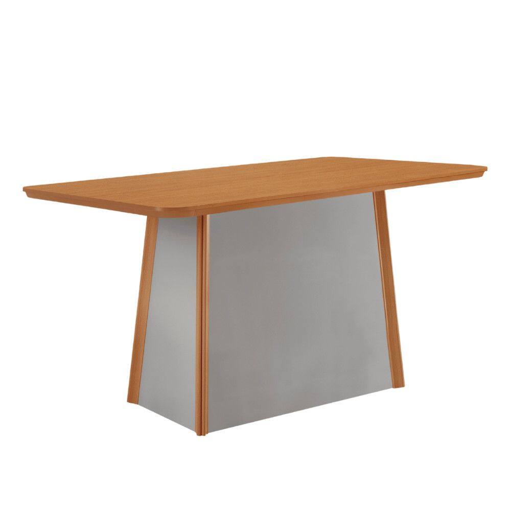 Mesa de Jantar Diane 120cm Tampo MDF Canto Copo Moderna Mobília