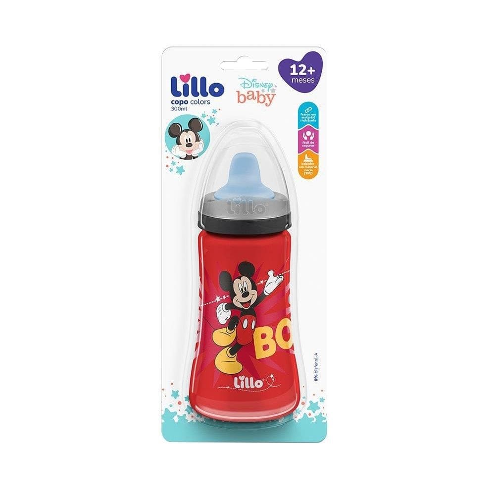 Copo Lillo Colors Disney Mickey Vermelho 300ml