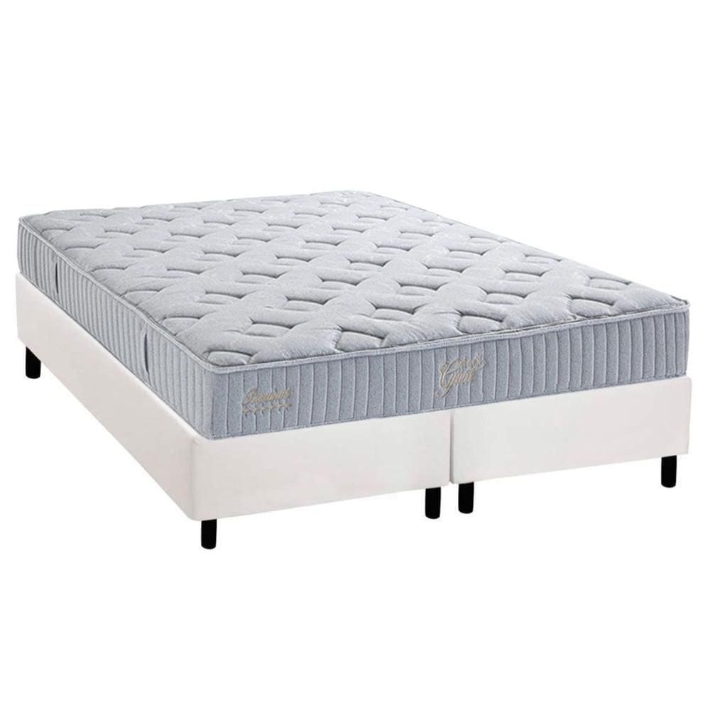 Cama Box King: Colchão Molas Molas Ensacadas Ensacadas Herval Premium + Base CRC Corano White (193x203)