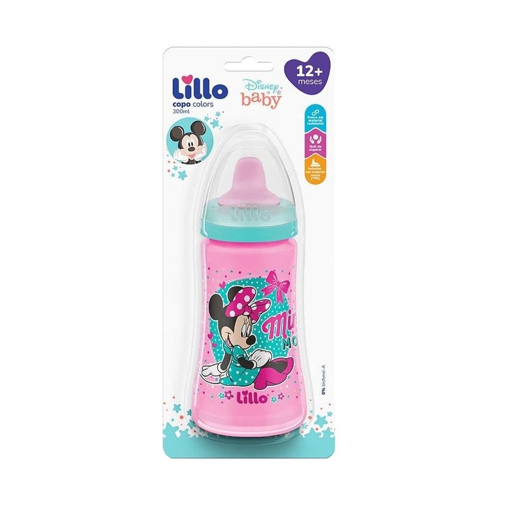 Copo Lillo Colors Disney Minnie 300ml Rosa