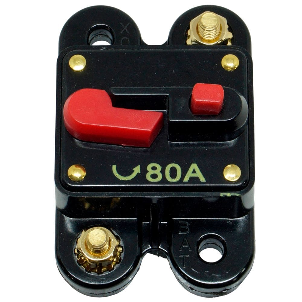 Disjuntor Automotivo 80A Proteção Som Bateria Fusível Resetável Liga Desliga Svart 0758