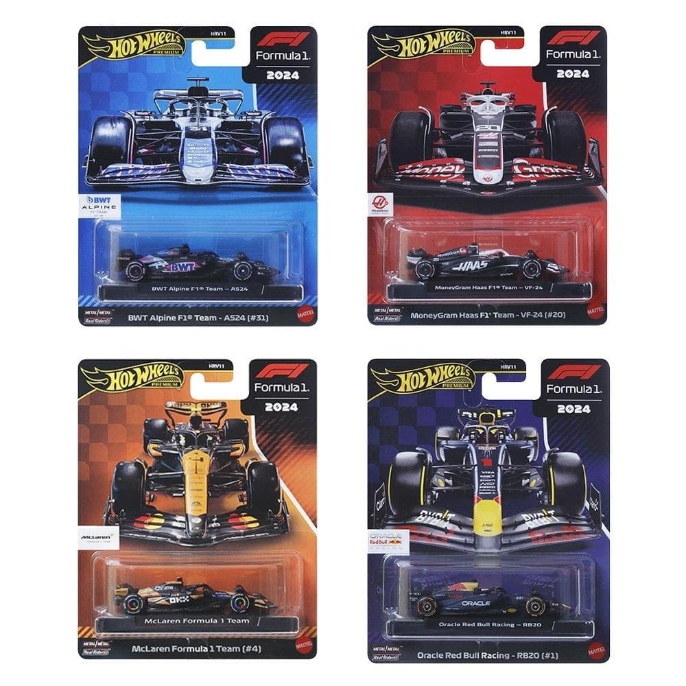 Carrinho Hot Wheels Racing Fórmula 1 Premium HRV11 diverso