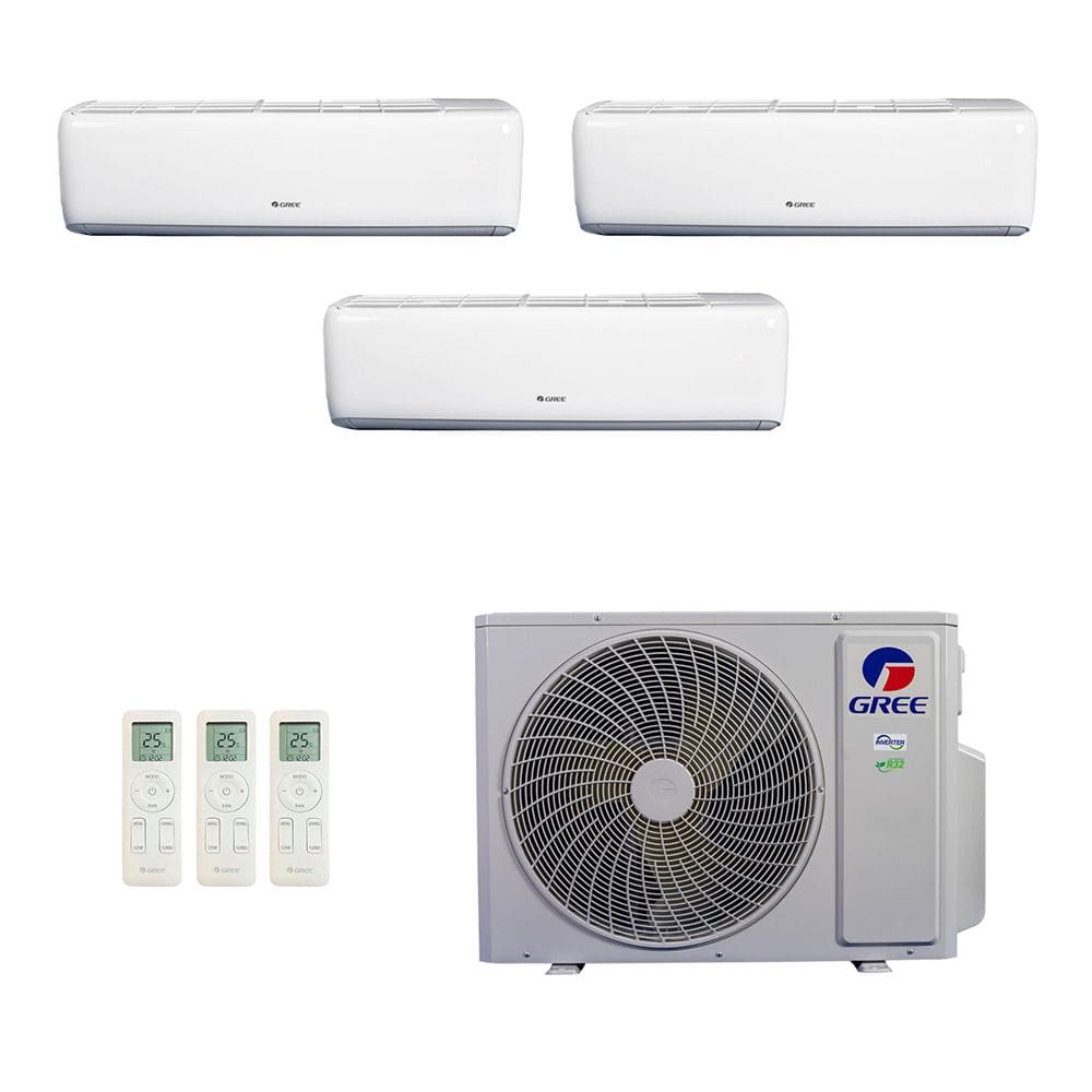 Ar-Condicionado Multi Split Inverter Gree 30.000 (2x Evap HW 9.000 + 1x Evap HW 24.000) Quente/Frio 220V