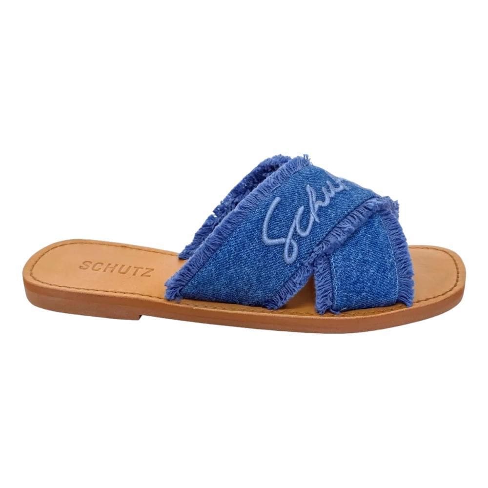 Chinelo Schutz Slide Jeans Feminino S208890127