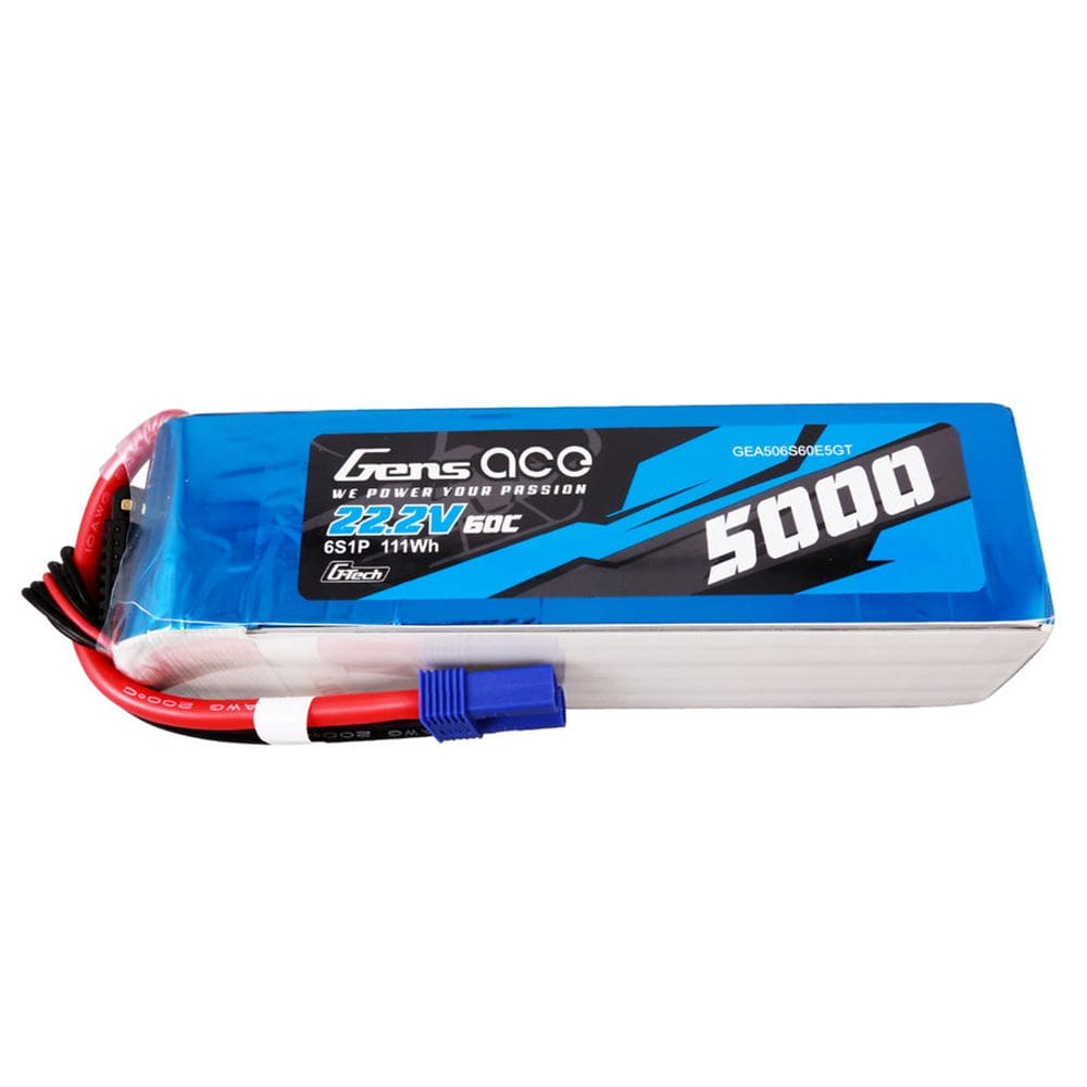 Bateria Gens Ace 22.2V 5000Mah 60C 6S G-Tech Lipo Ec5 Plug