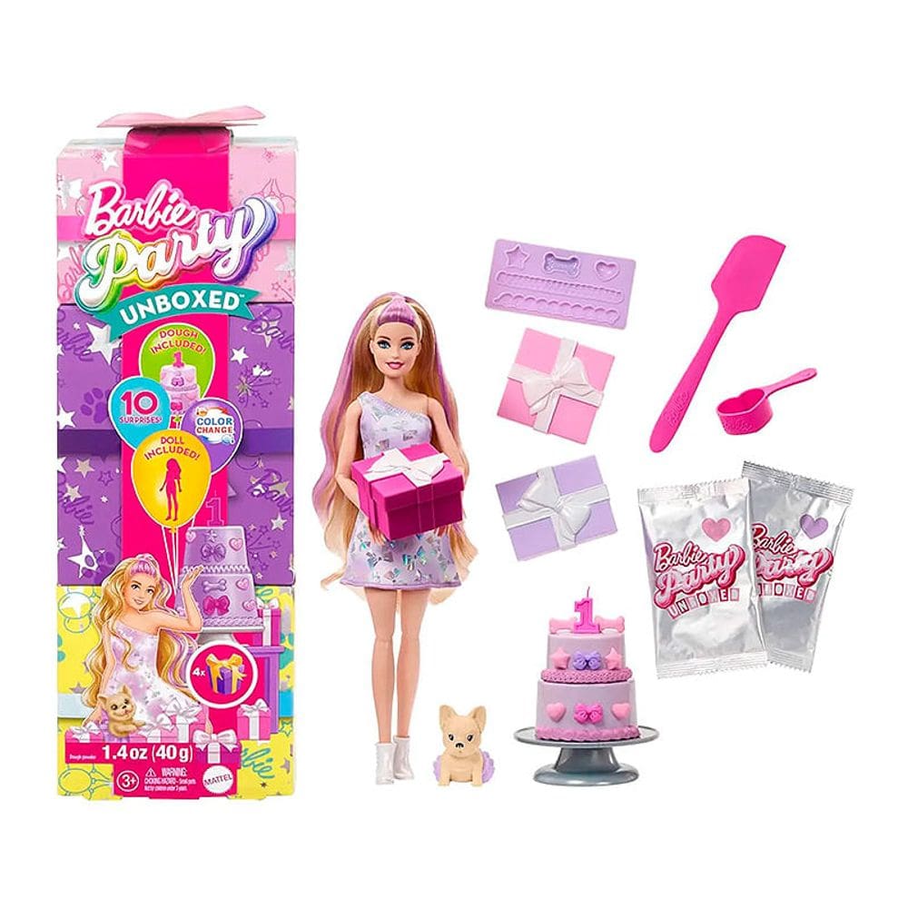 Boneca - Barbie - Party Unboxed Surpresa - Loira MATTEL